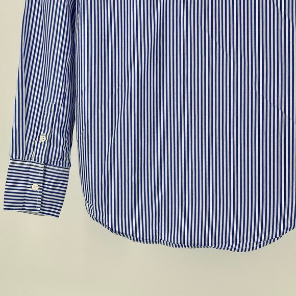 J. Crew Garcon Classic Womens Striped Shirt 4 Blue White Long Sleeve Button Up - Picture 7 of 11
